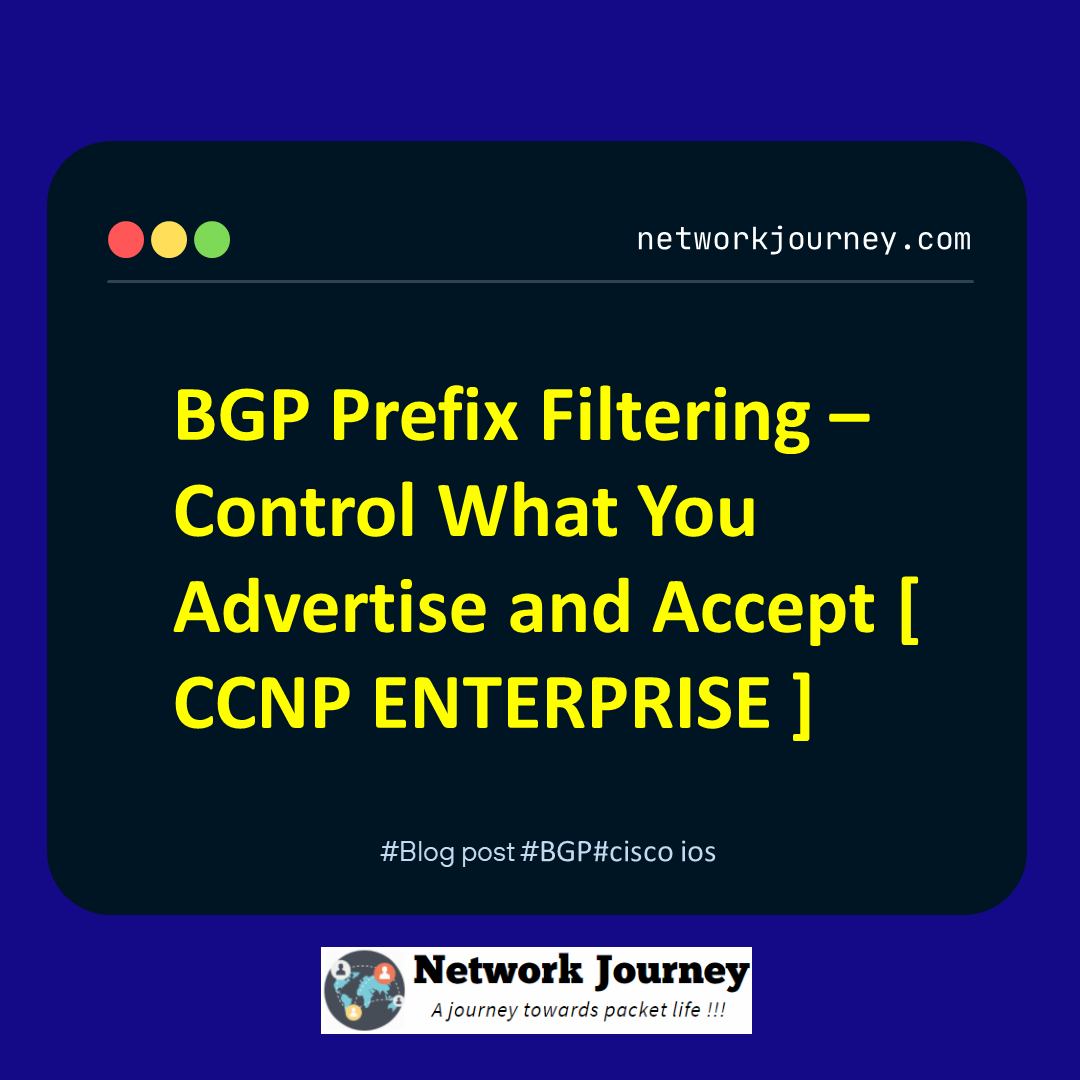 BGP Prefix Filtering – Control What You Advertise and Accept [ CCNP ENTERPRISE ]_networkjourney