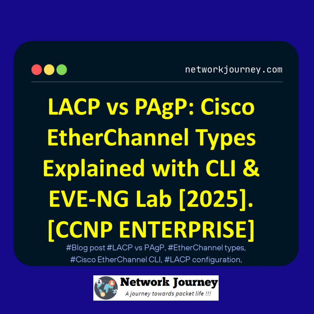 LACP vs PAgP: Cisco EtherChannel Types Explained with CLI & EVE-NG Lab [2025]. [CCNP ENTERPRISE]