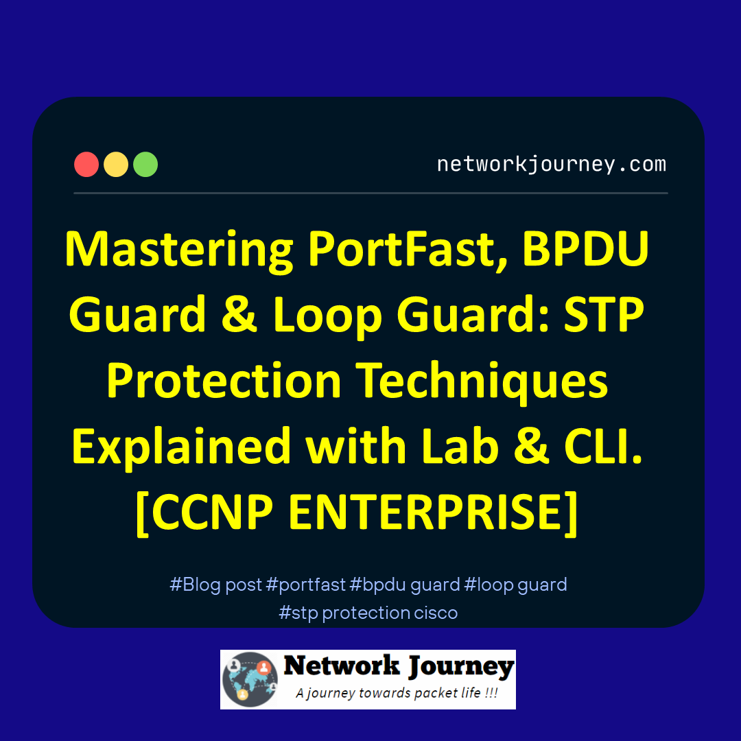 Mastering PortFast, BPDU Guard & Loop Guard: STP Protection Techniques Explained with Lab & CLI. [CCNP ENTERPRISE]