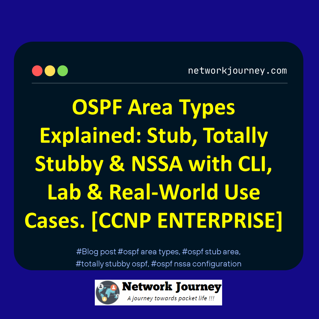 OSPF Area Types Explained: Stub, Totally Stubby & NSSA with CLI, Lab & Real-World Use Cases. [CCNP ENTERPRISE]