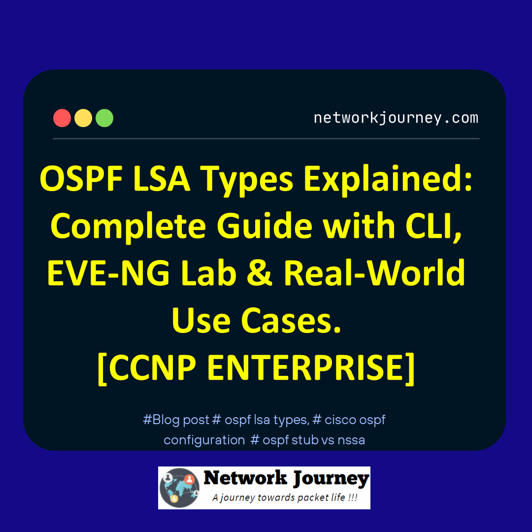 OSPF LSA Types Explained: Complete Guide with CLI, EVE-NG Lab & Real-World Use Cases. [CCNP ENTERPRISE]