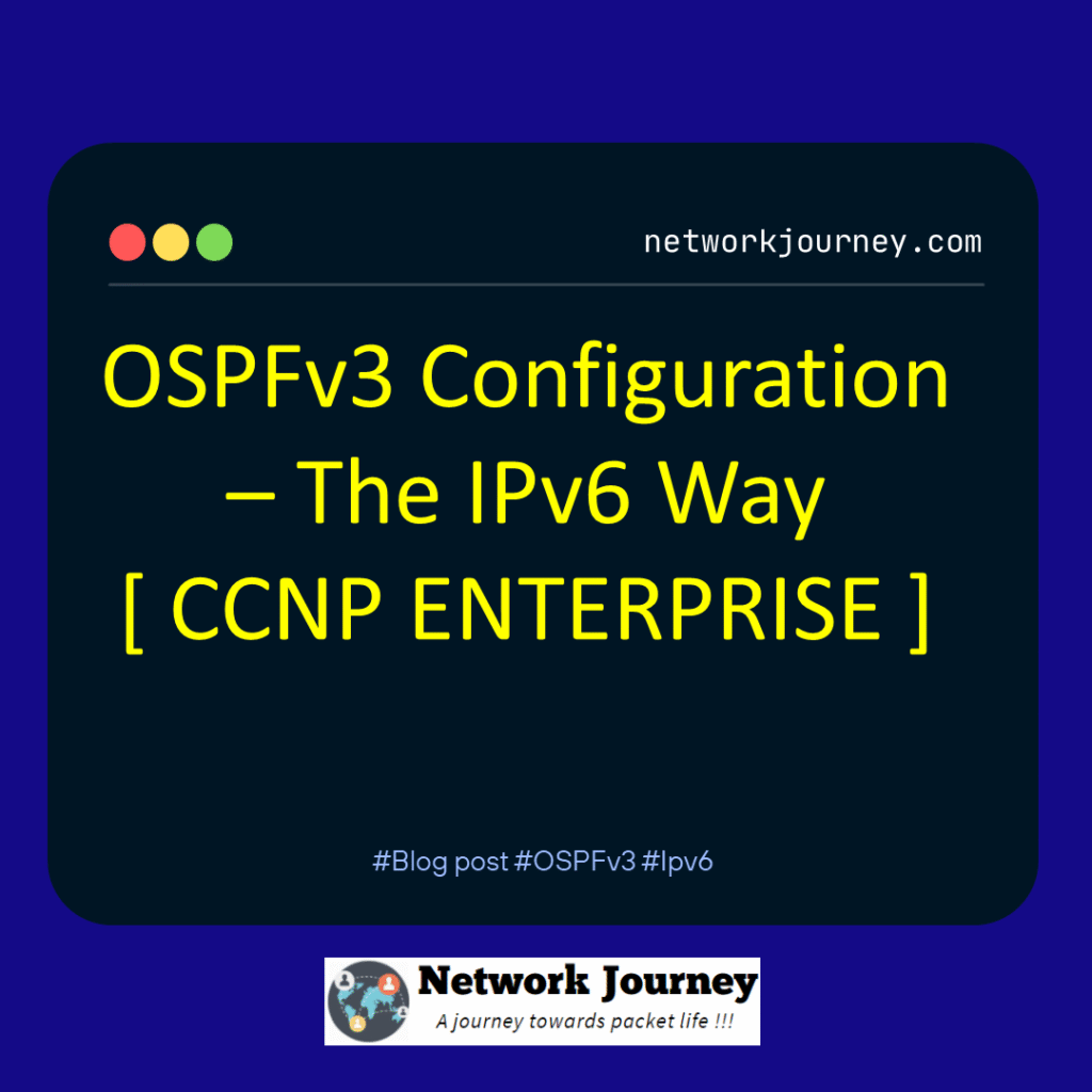 OSPFv3 Configuration – The IPv6 Way[ CCNP ENTERPRISE ]