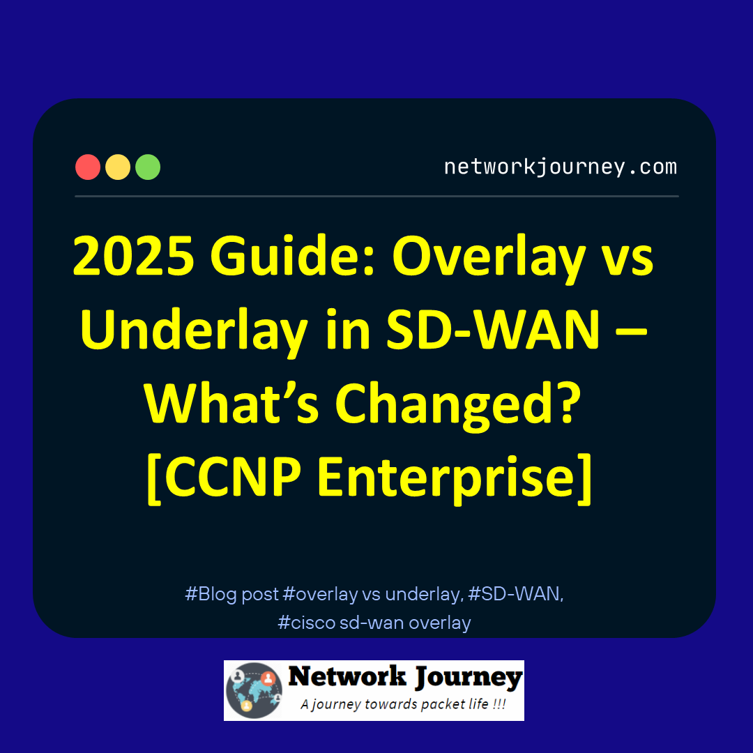 2025 Guide: Overlay vs Underlay in SD-WAN – What’s Changed?[CCNP Enterprise]