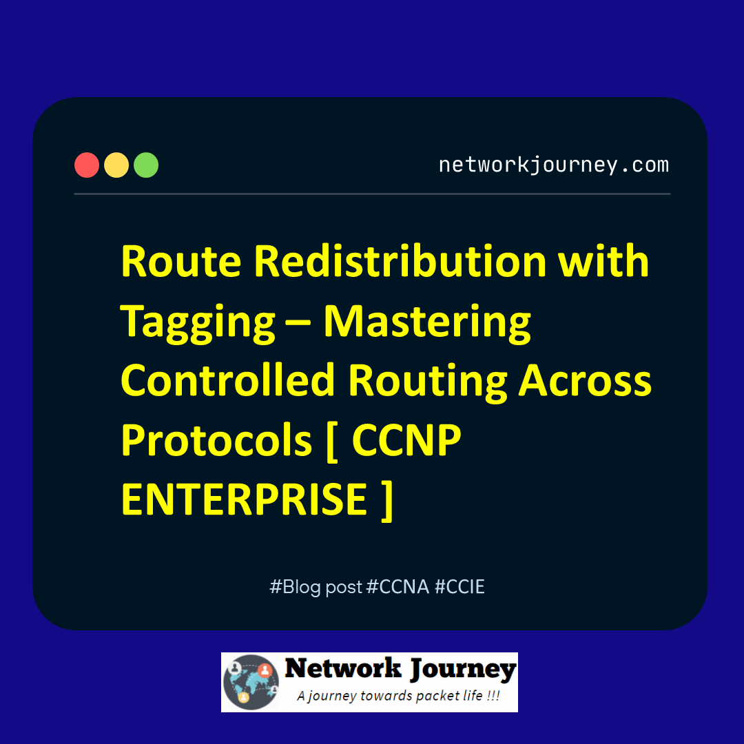 Route Redistribution with Tagging – Mastering Controlled Routing Across Protocols [ CCNP ENTERPRISE ]_networkjourney