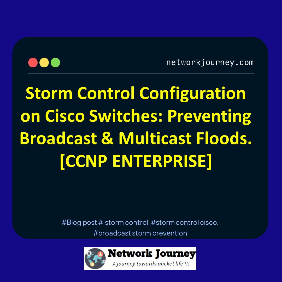 Storm Control Configuration on Cisco Switches: Preventing Broadcast & Multicast Floods. [CCNP ENTERPRISE]