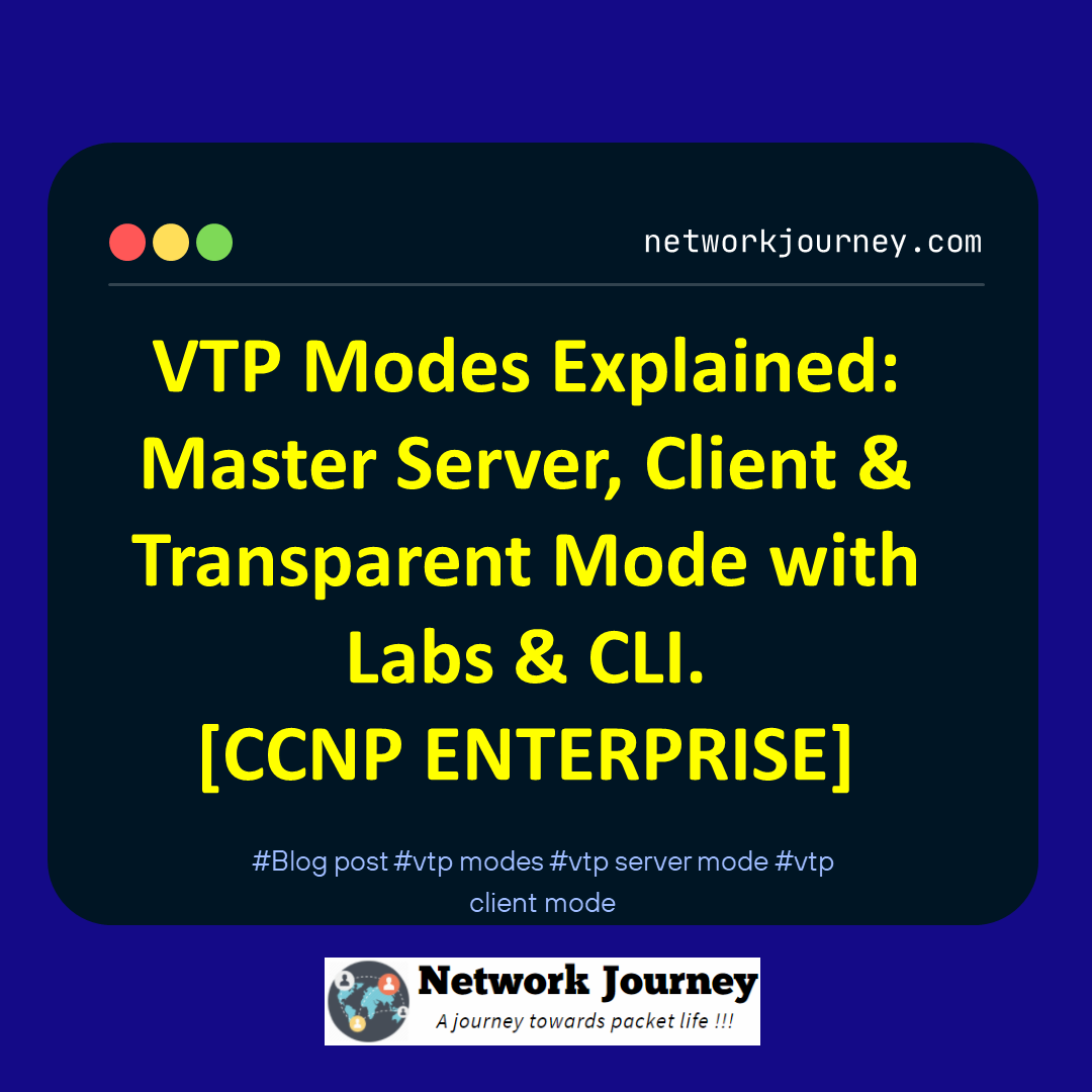 VTP Modes Explained: Master Server, Client & Transparent Mode with Labs & CLI. [CCNP ENTERPRISE]
