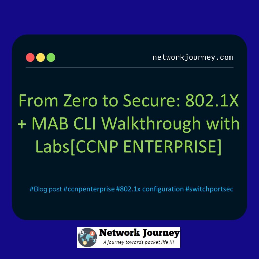 From Zero to Secure: 802.1X + MAB CLI Walkthrough with Labs[CCNP ENTERPRISE]