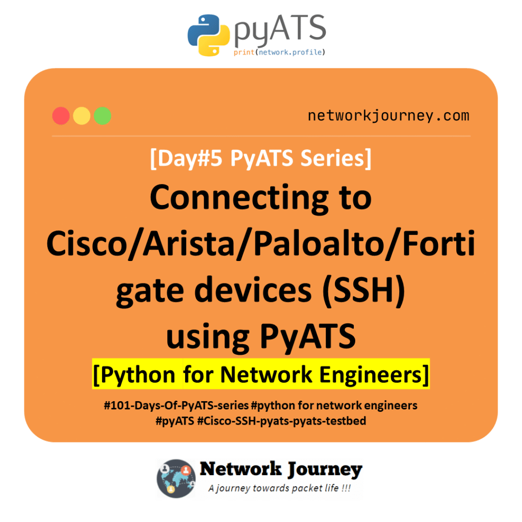 [DAY#5 PyATS Series] Connecting to Cisco/Arista/Paloalto/Fortigate devices (SSH) Using pyATS [Python for Network Engineers]