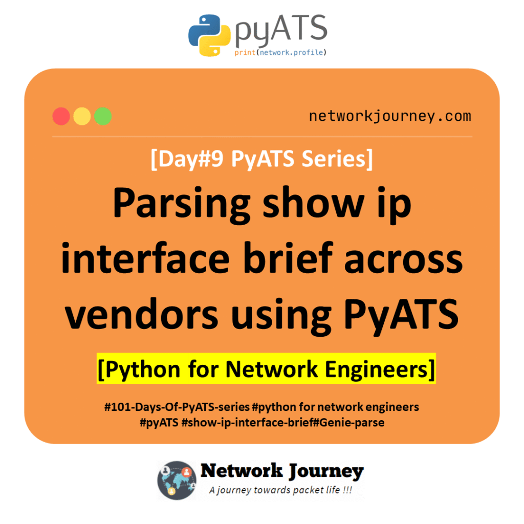 [DAY#9 PyATS Series] Parsing show ip interface brief across vendors using pyATS [Python for Network Engineer]