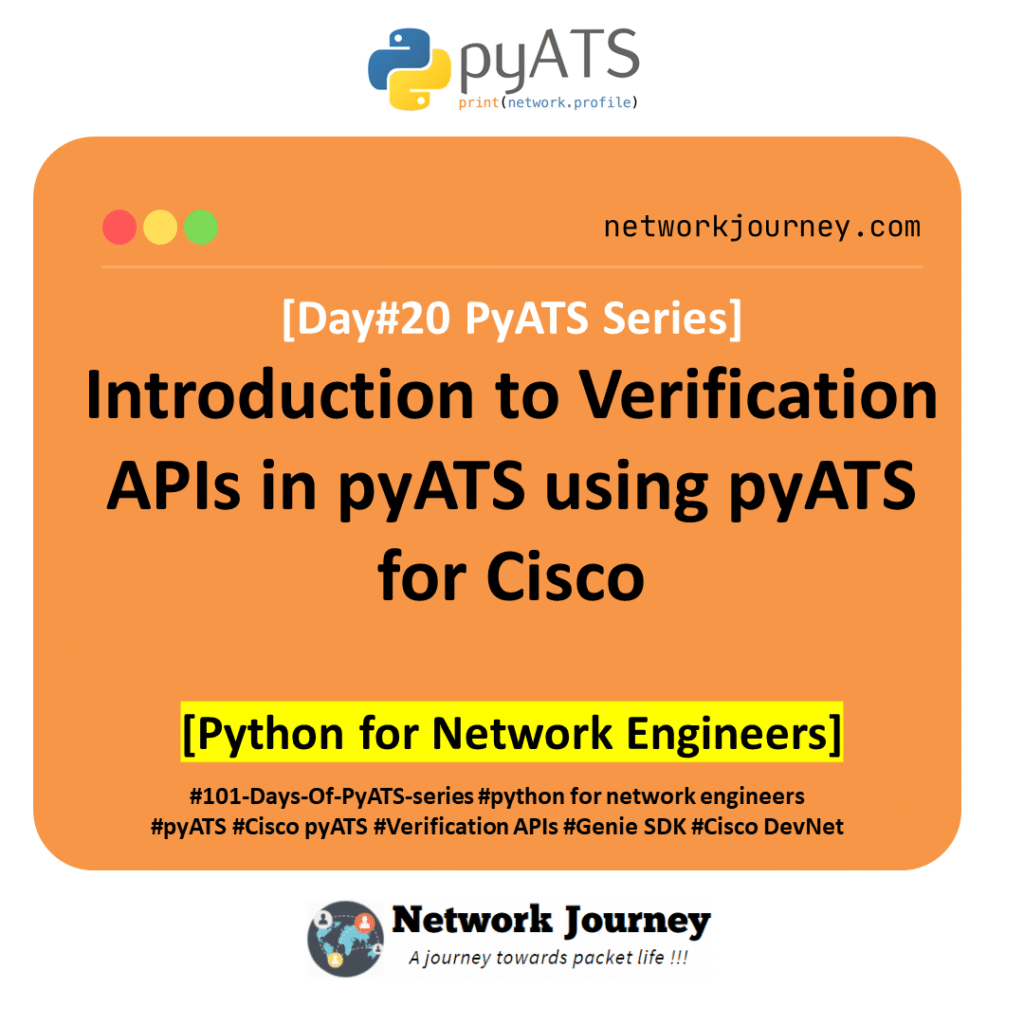 [Day #20 PyATS Series] Introduction to Verification APIs in pyATS using ...