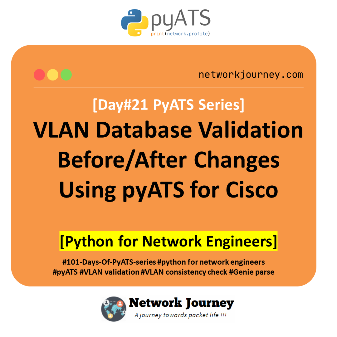 [Day #21 Pyats Series] VLAN database validation before/after changes using pyATS for Cisco