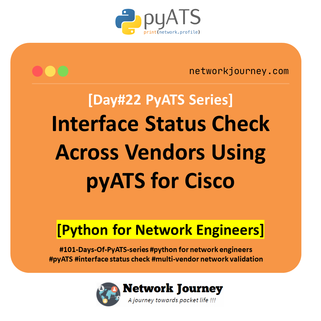[Day #22 PyATS Series] Interface Status Check Across Vendors Using pyATS for Cisco