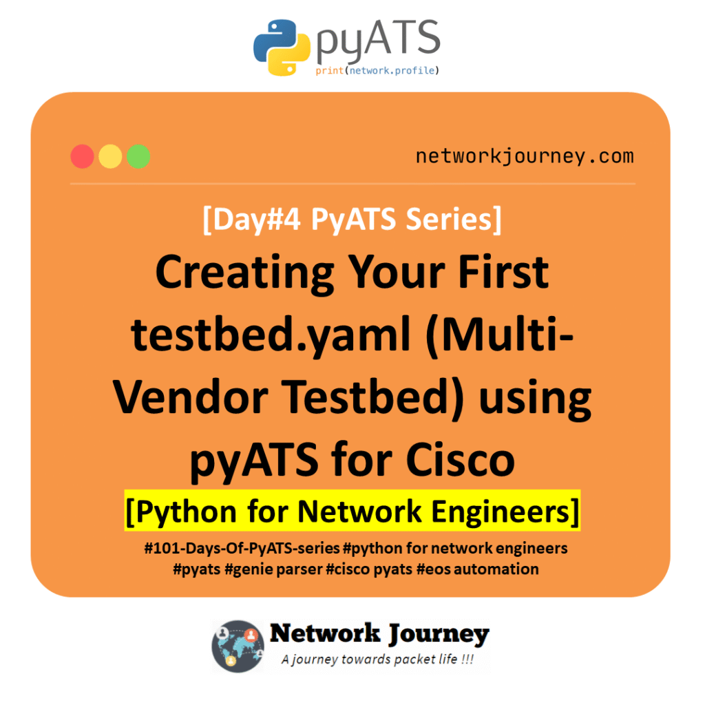 Creating Your First testbed.yaml (Multi-Vendor Testbed) using pyATS for Cisco