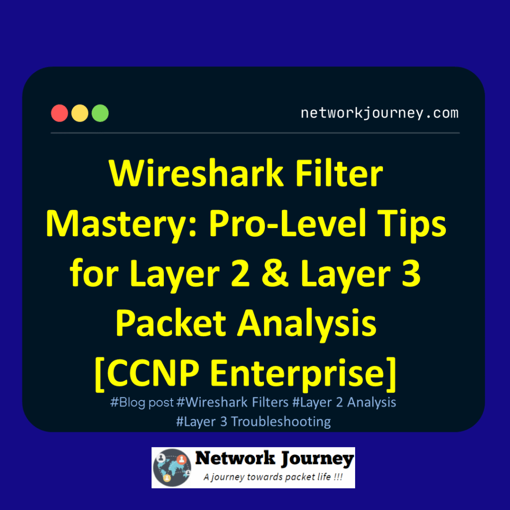 Wireshark Filter Mastery: Pro-Level Tips for Layer 2 & Layer 3 Packet Analysis [CCNP Enterprise]