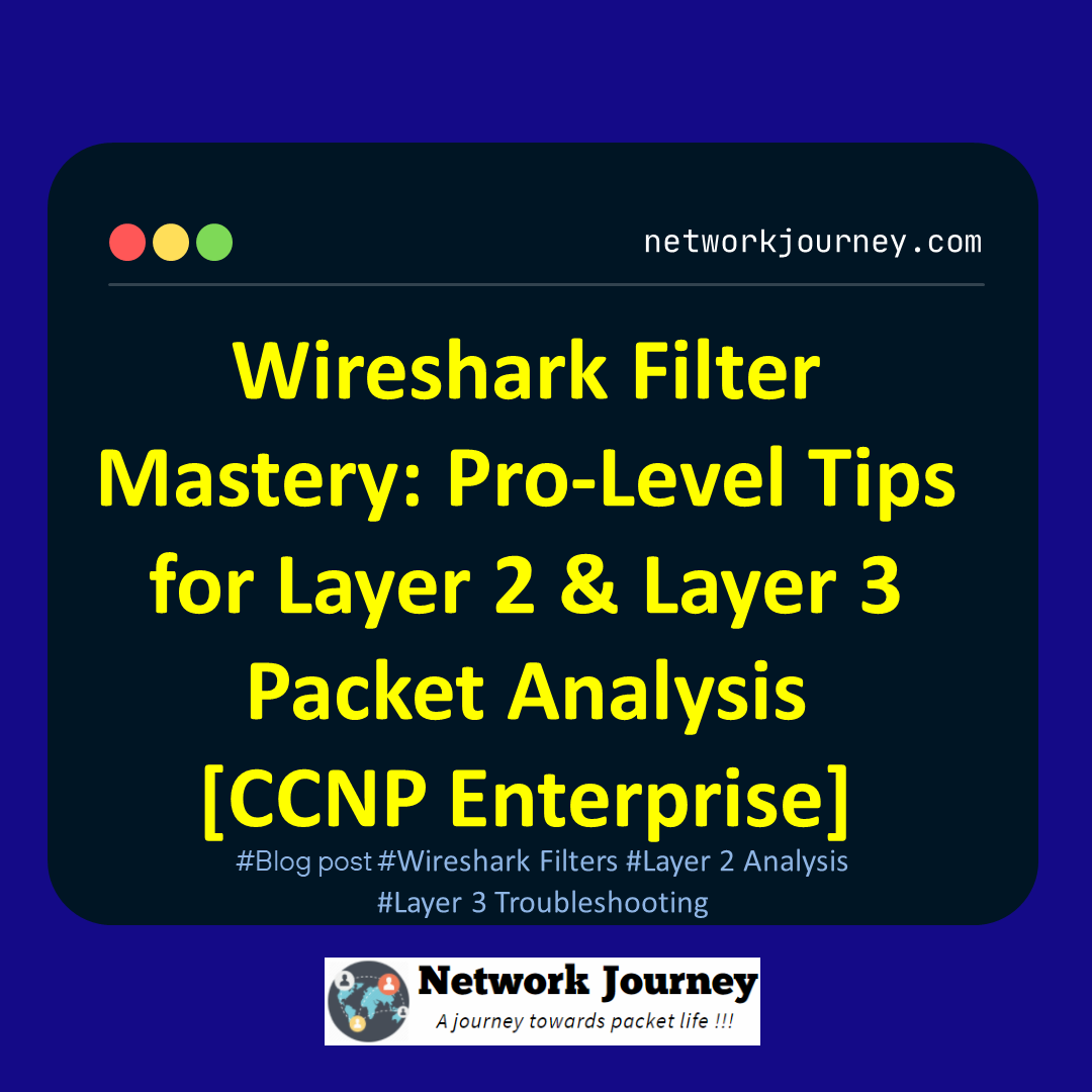 Wireshark Filter Mastery: Pro-Level Tips for Layer 2 & Layer 3 Packet Analysis [CCNP Enterprise]
