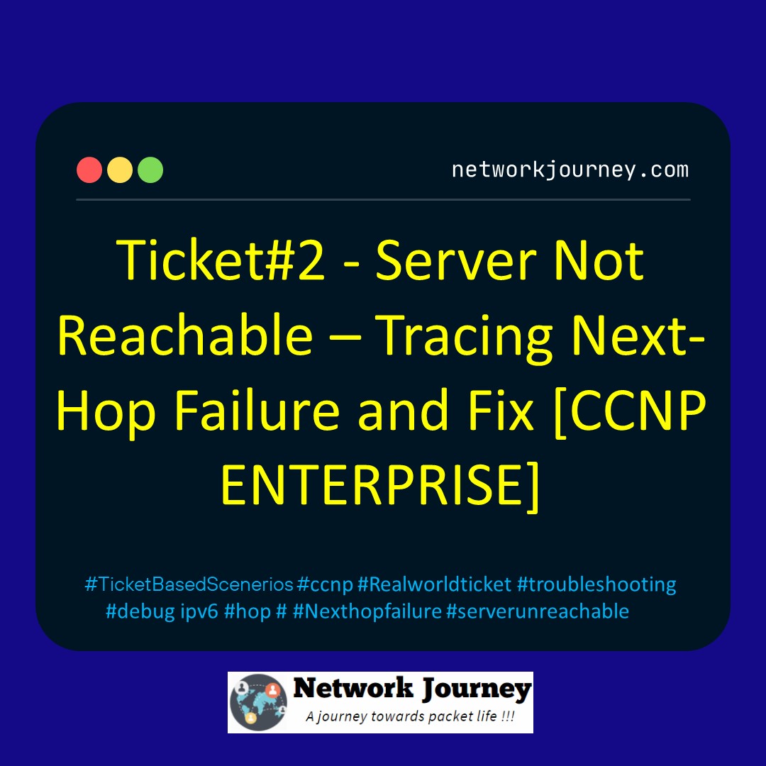 Ticket#2 - Server Not Reachable – Tracing Next-Hop Failure and Fix [CCNP ENTERPRISE