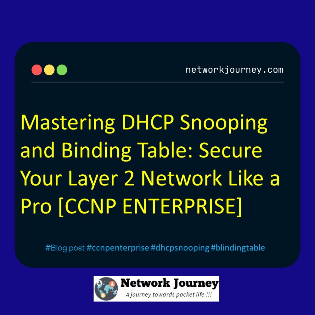 Mastering DHCP Snooping and Binding Table: Secure Your Layer 2 Network Like a Pro [CCNP ENTERPRISE]