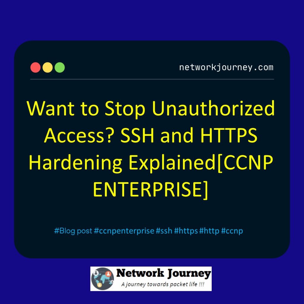 Want to Stop Unauthorized Access? SSH and HTTPS Hardening Explained[CCNP ENTERPRISE]