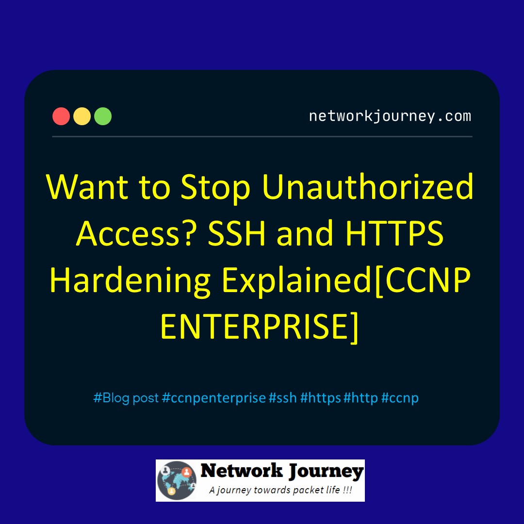 Want to Stop Unauthorized Access? SSH and HTTPS Hardening Explained[CCNP ENTERPRISE]