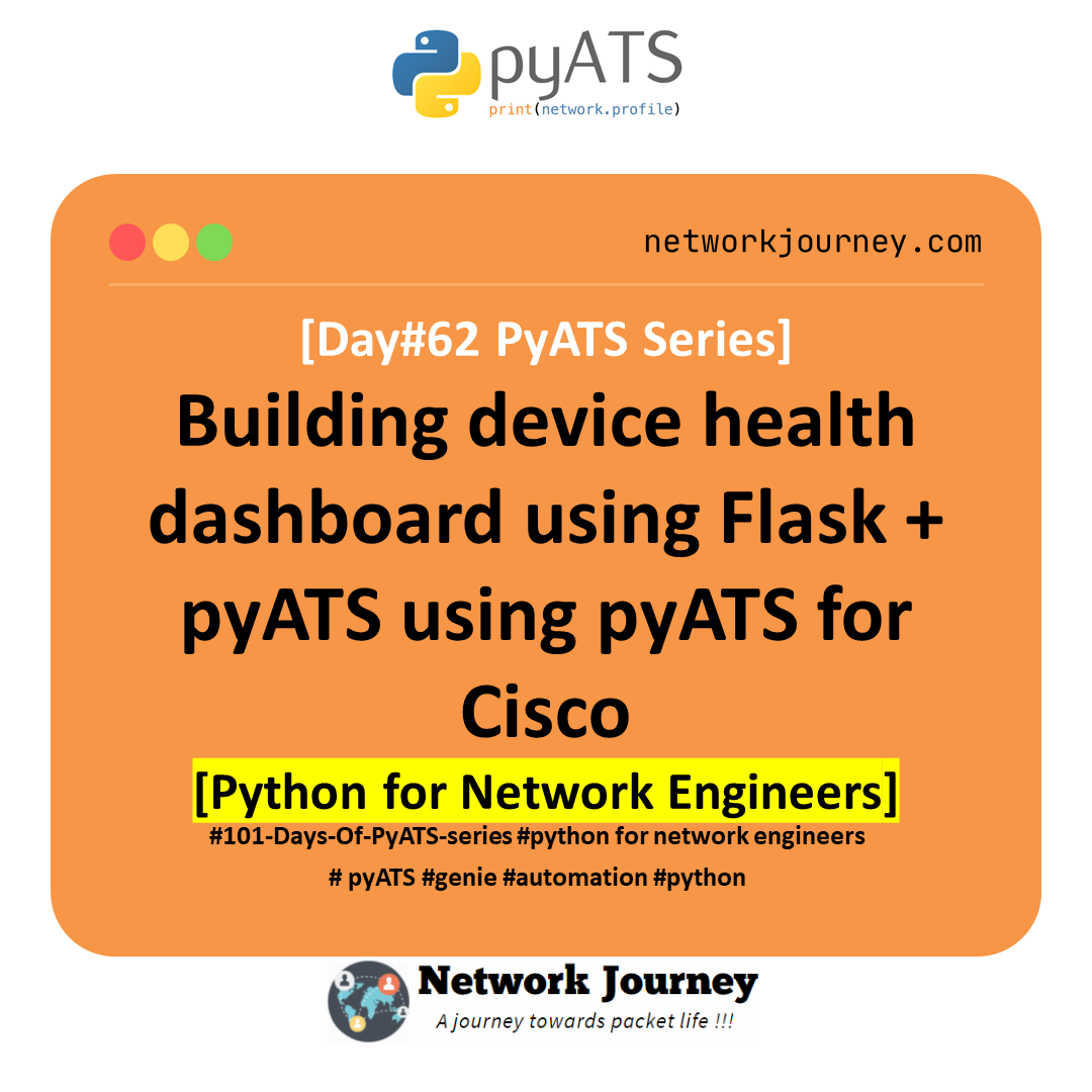 [Day #62 Pyats Series] Building device health dashboard using Flask + pyATS using pyATS for Cisco [Python for Network Engineer]