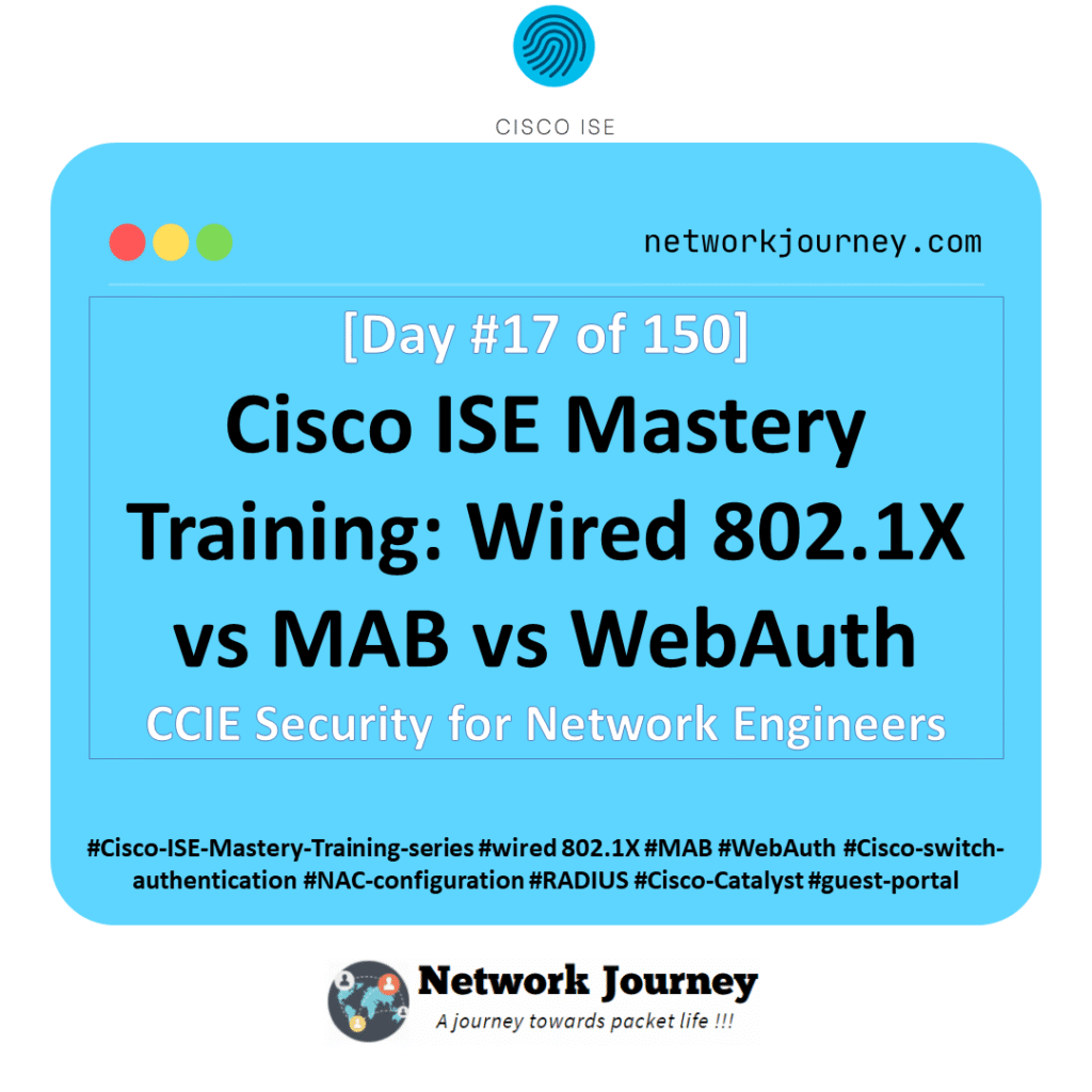 Day 17 – Cisco ISE Mastery Training: Wired 802.1X vs MAB vs WebAuth
