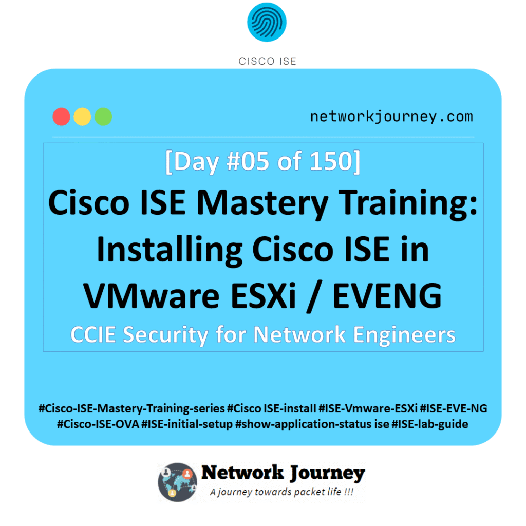 [Day 5] Cisco ISE Mastery Training: Installing Cisco ISE in VMware ESXi / EVENG