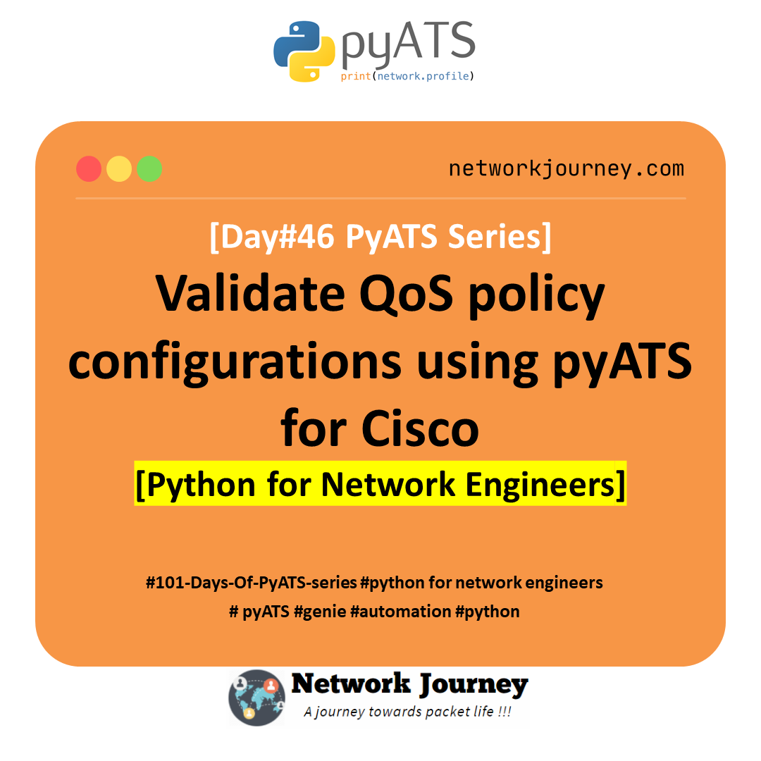 [Day #46 Pyats Series] Validate QoS policy configurations using pyATS for Cisco [Python for Network Engineer]