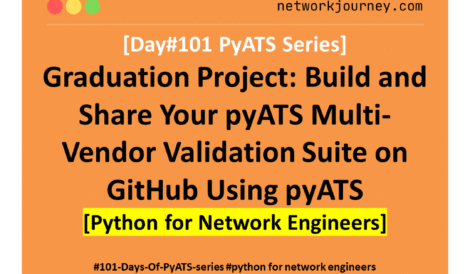 [Day #101 PyATS Series] Graduation Project: Build and Share Your pyATS Multi-Vendor Validation Suite on GitHub Using pyATS for Cisco [Python for Network Engineer]