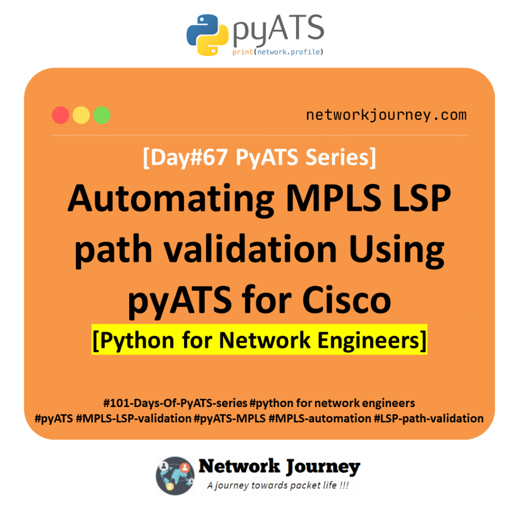 [Day #67 PyATS Series] Automating MPLS LSP Path Validation Using pyATS ...