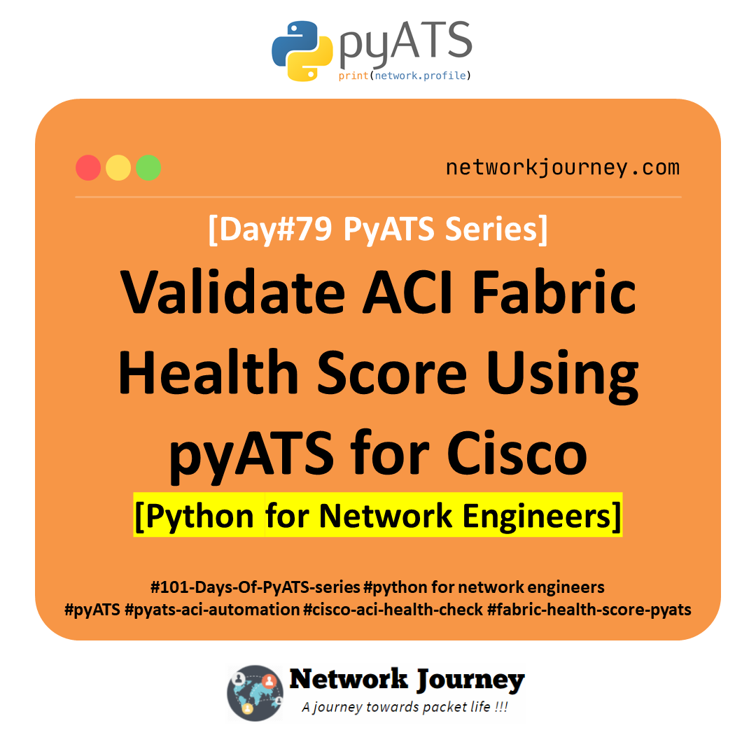 [Day #79 PyATS Series] Validate ACI Fabric Health Score Using pyATS for Cisco [Python for Network Engineer]