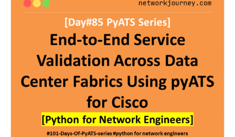 [Day #85 PyATS Series] End-to-End Service Validation Across Data Center Fabrics Using pyATS for Cisco [Python for Network Engineer]
