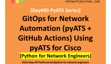 [Day #90 PyATS Series] GitOps for Network Automation (pyATS + GitHub Actions) Using pyATS for Cisco [Python for Network Engineer]