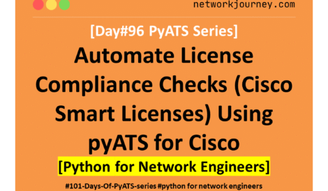 [Day #96 PyATS Series] Automate License Compliance Checks (Cisco Smart Licenses) Using pyATS for Cisco [Python for Network Engineer]