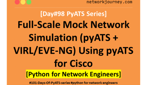 [Day #98 PyATS Series] Full-Scale Mock Network Simulation (pyATS + VIRL/EVE-NG) Using pyATS for Cisco [Python for Network Engineer]